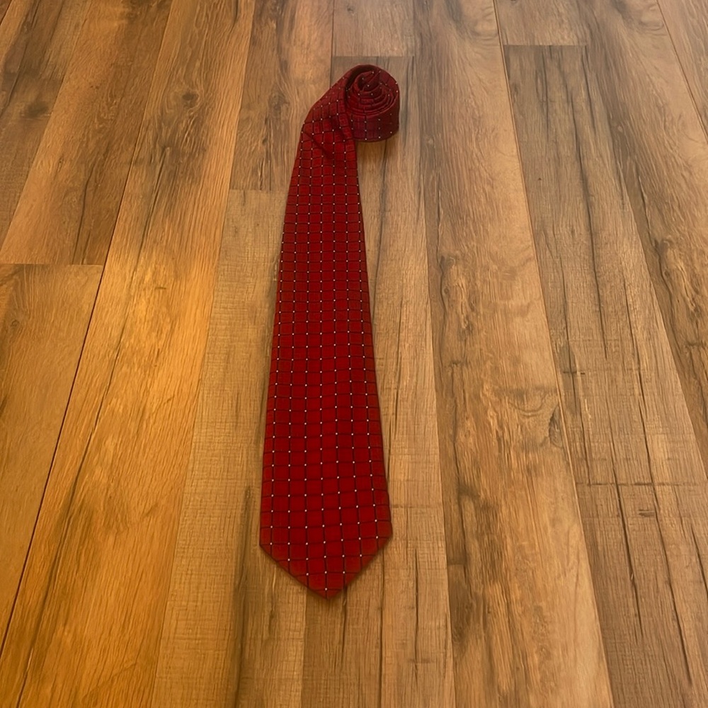 Montebello Red Slik Men’s Tie Made In Italy
